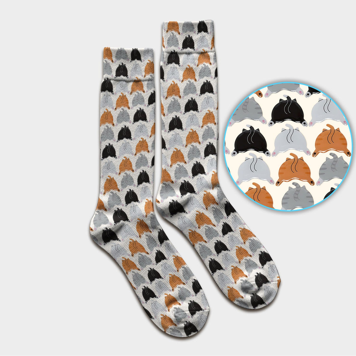 Multicolor Cat Nurse Socks