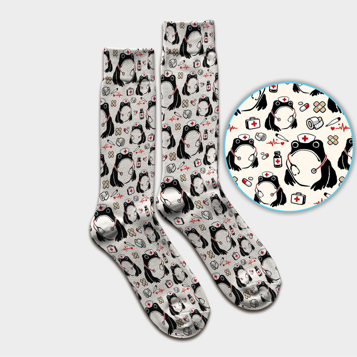 Frog Medical Nurse Socks