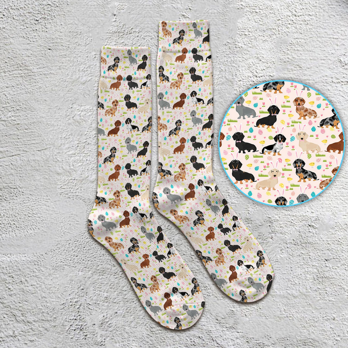 Dachshund Dog Nurse Socks - Easter Gift