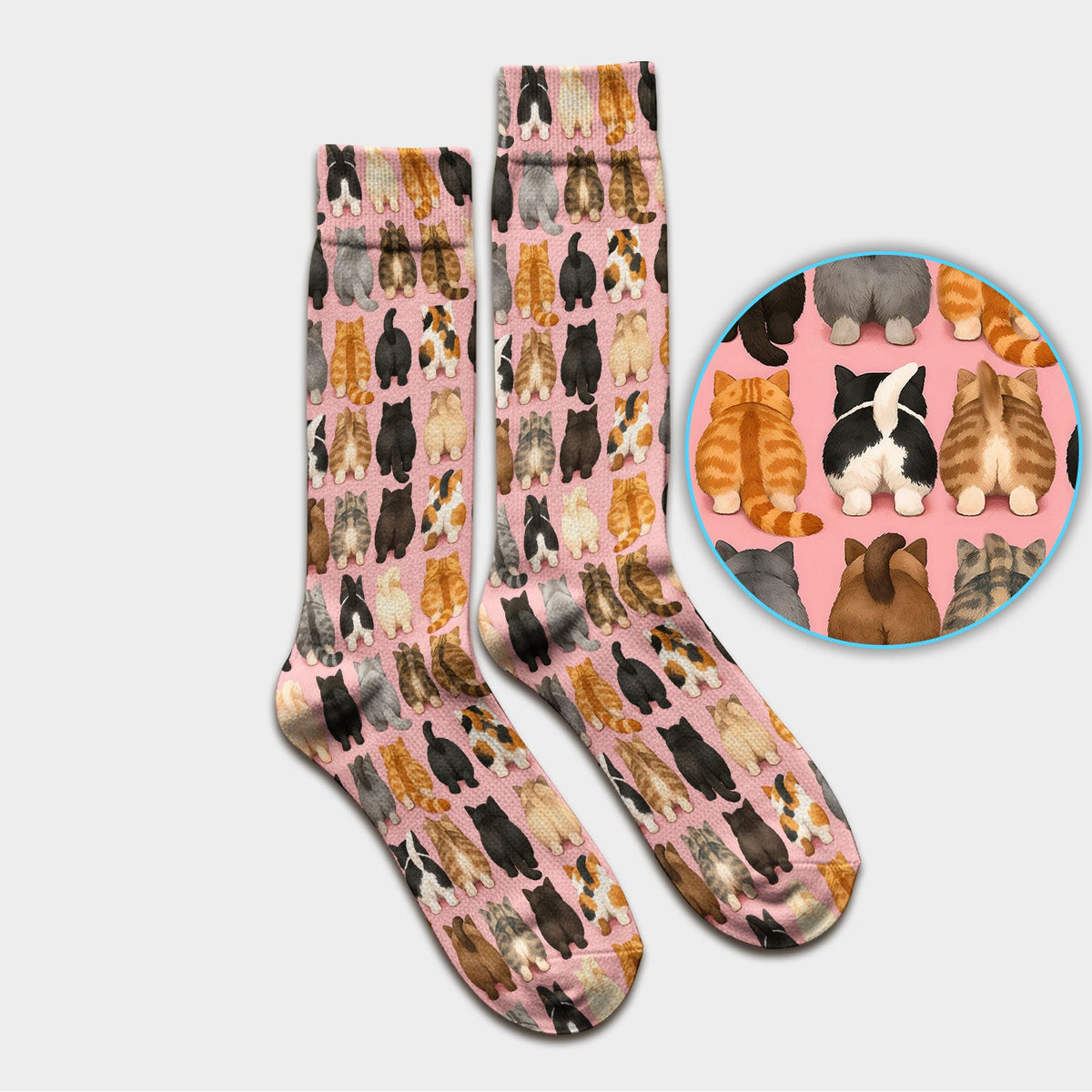 Cats Back View Nurse Socks