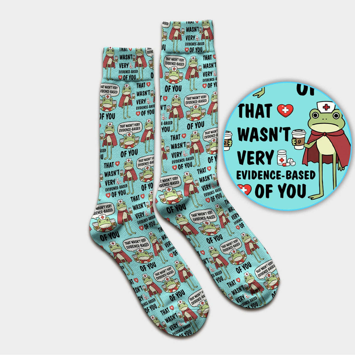 Frog Quote Nurse Socks