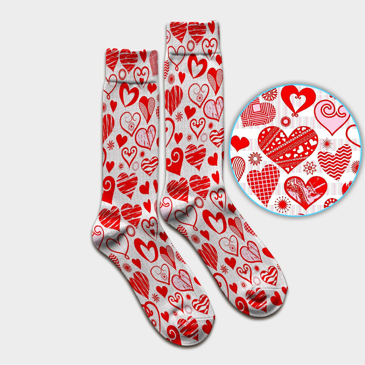 Valentine Heart Nurse Socks - Valentines Day Gift