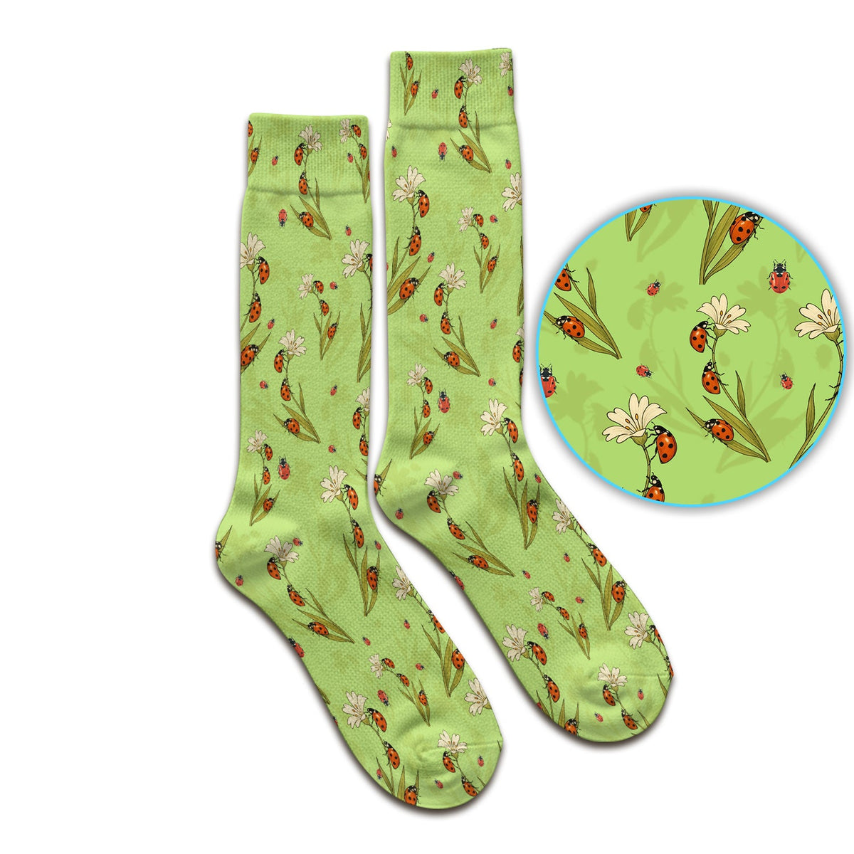 Fresh Daisy Ladybug Garden Nurse Socks