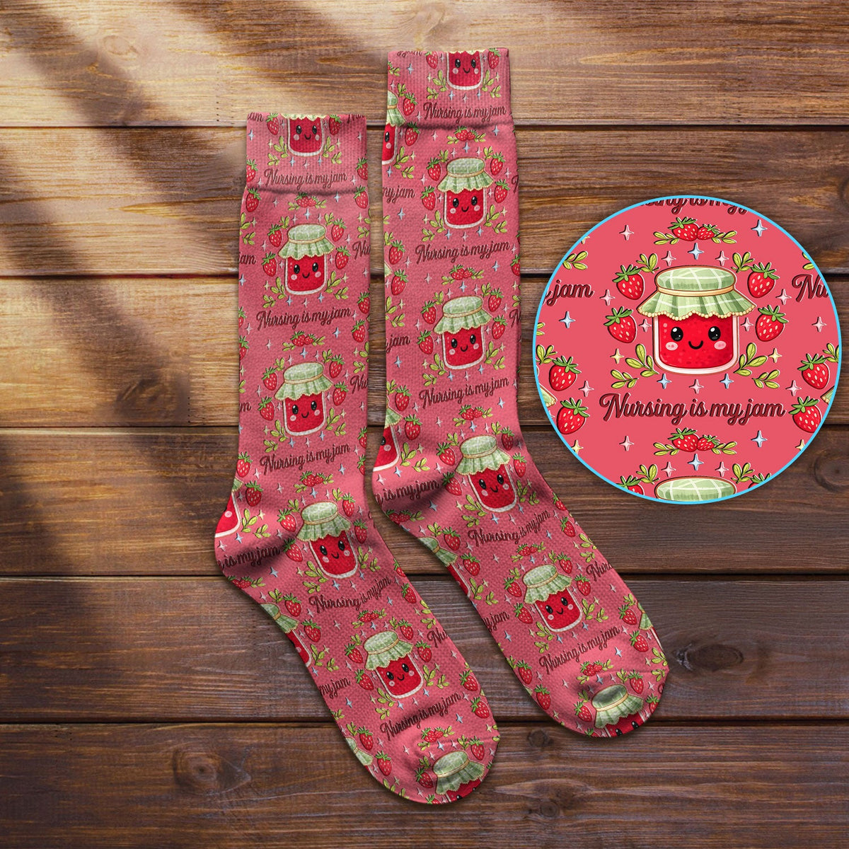 Strawberry Jam Nurse Socks