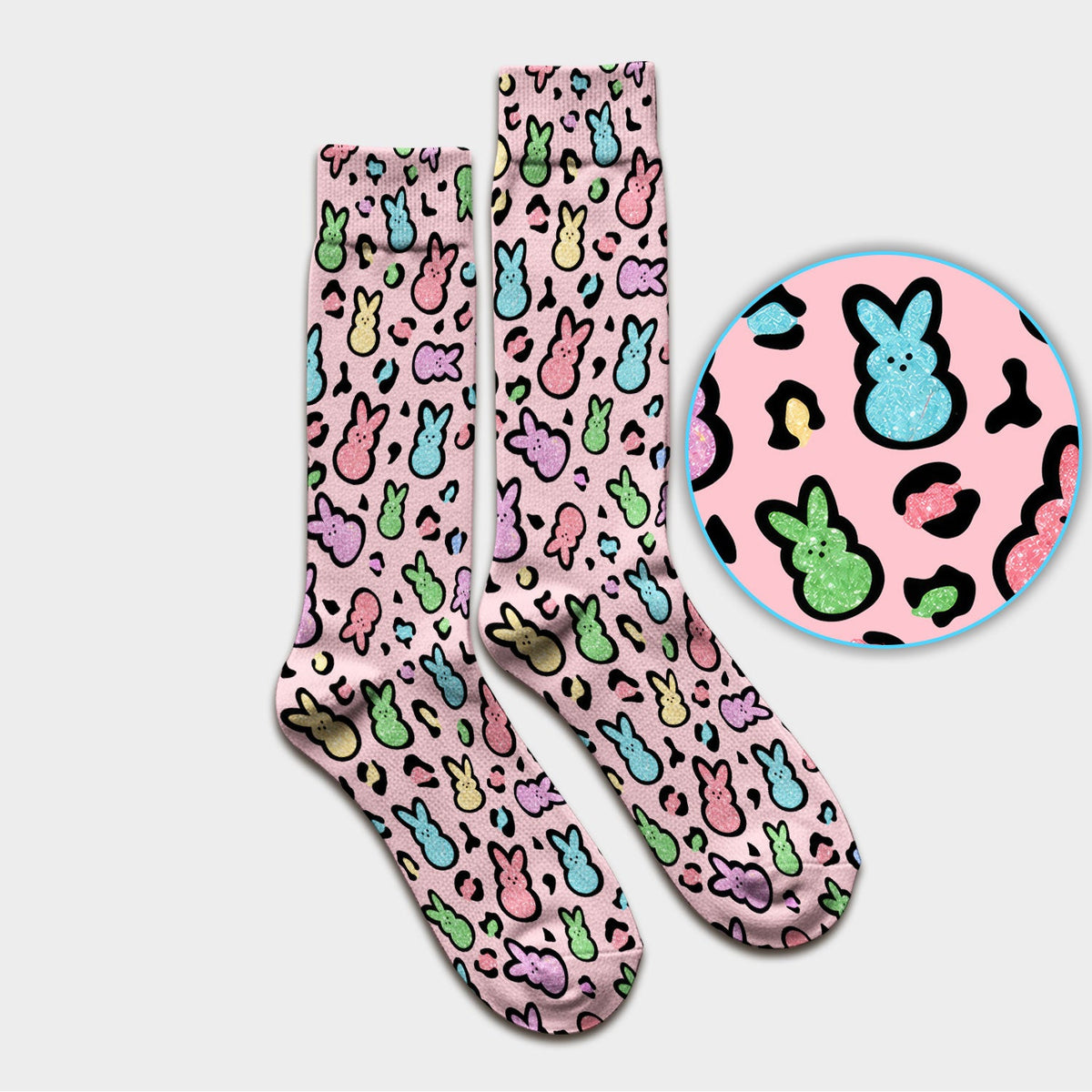 Pastel Bunny Nurse Socks
