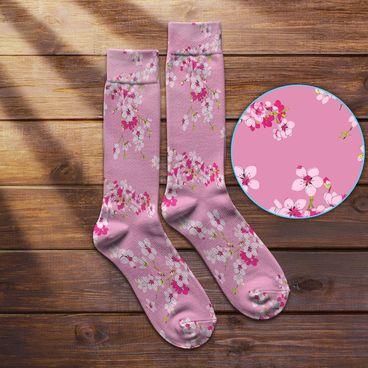 Elegant Cherry Blossom Nurse Socks