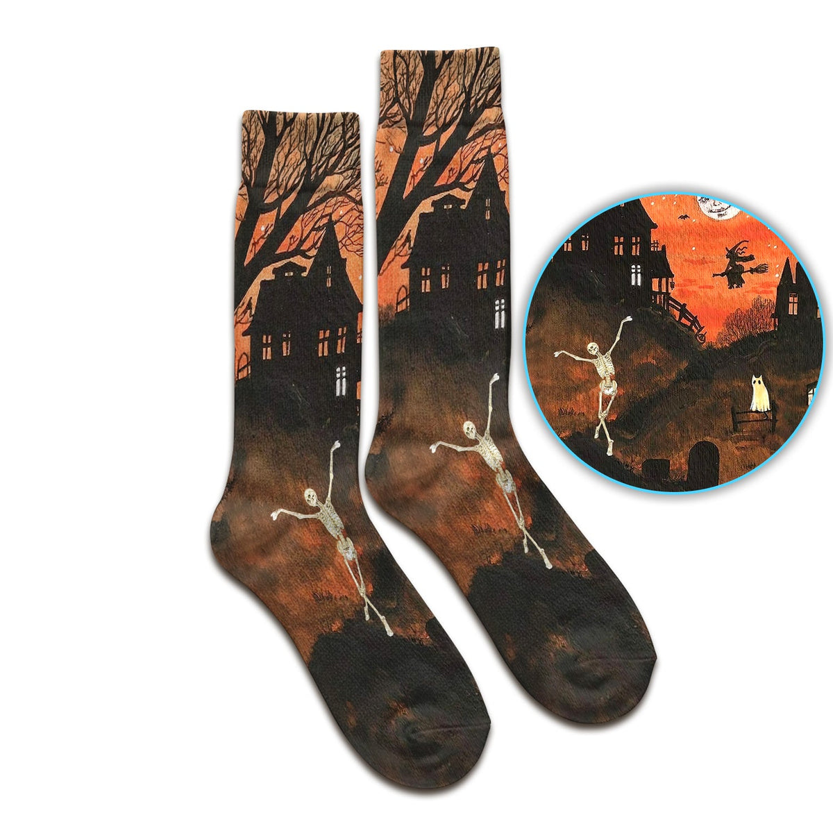 Haunted House Nurse Socks - Halloween Gift