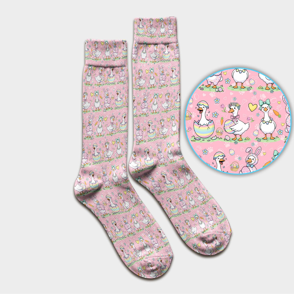 Goose Bunny Egg Nurse Socks - Easter Gift