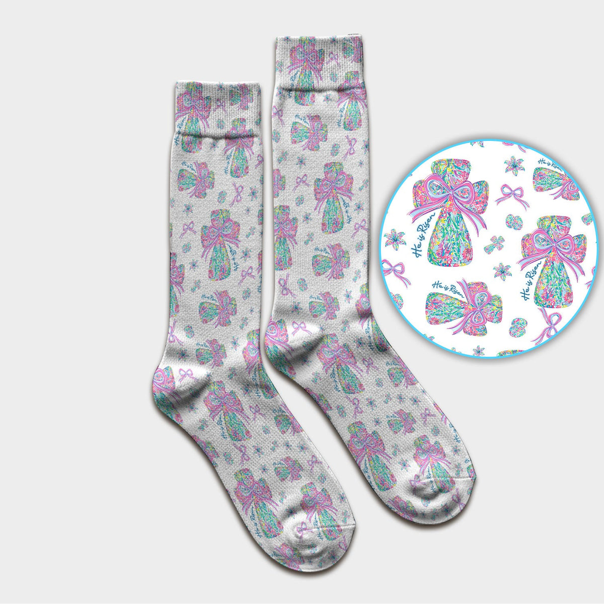 Colorful Bow Nurse Socks