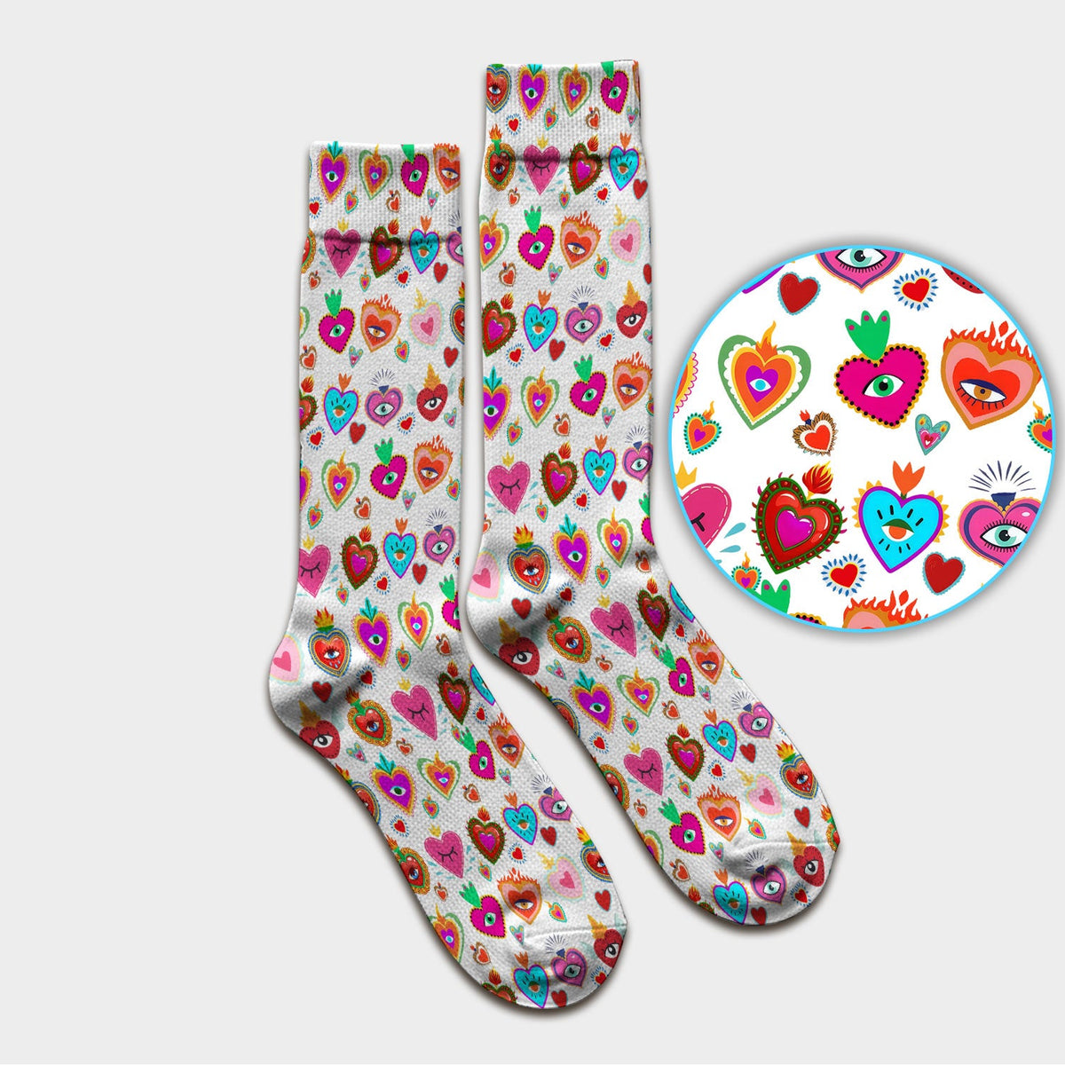 Valentine Colorful Sacred Heart Nurse Socks