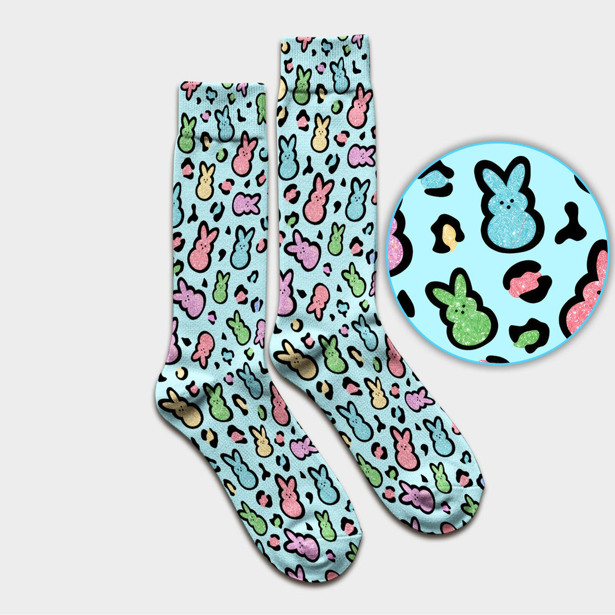 Pastel Bunny Nurse Socks