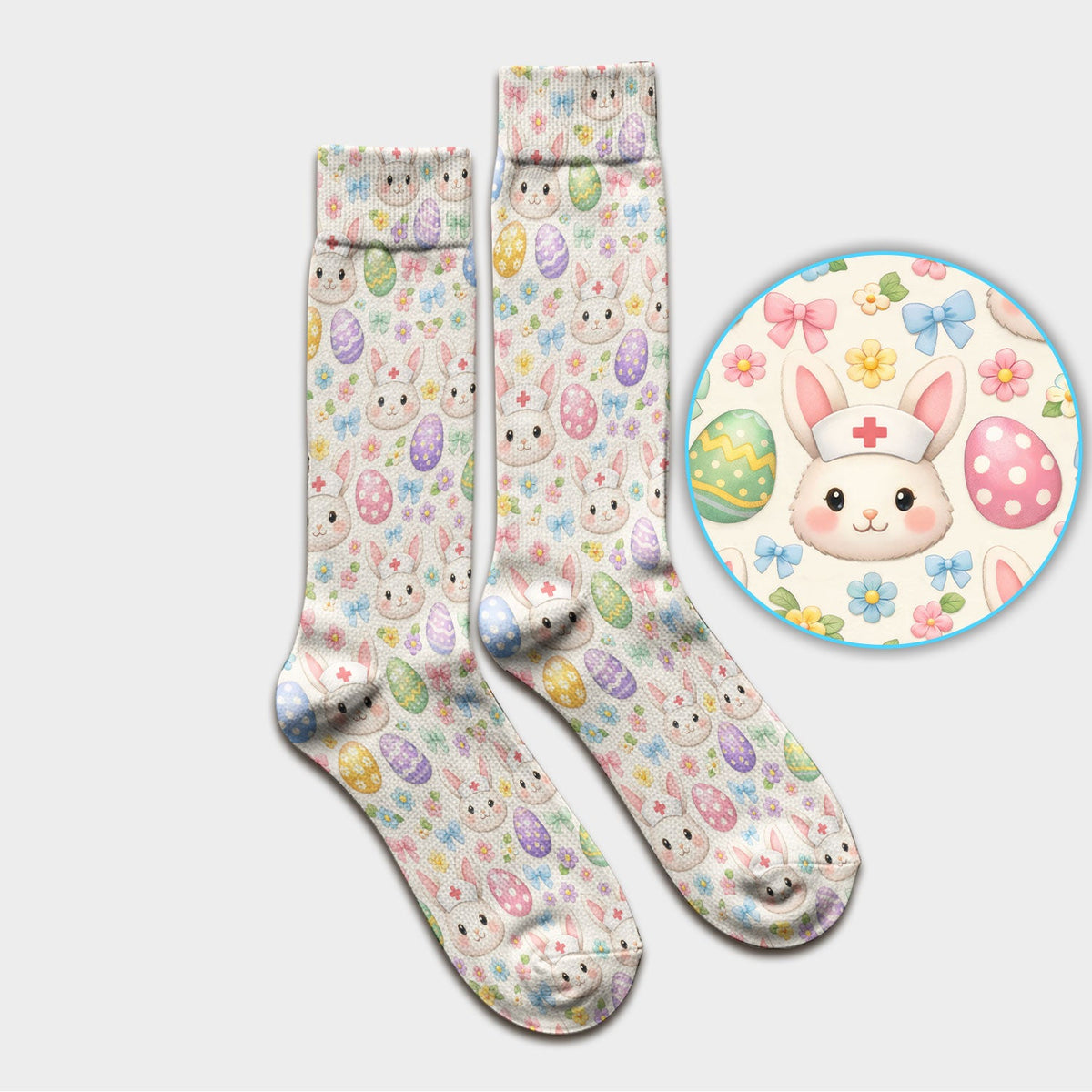 Bunny Egg Nurse Socks
