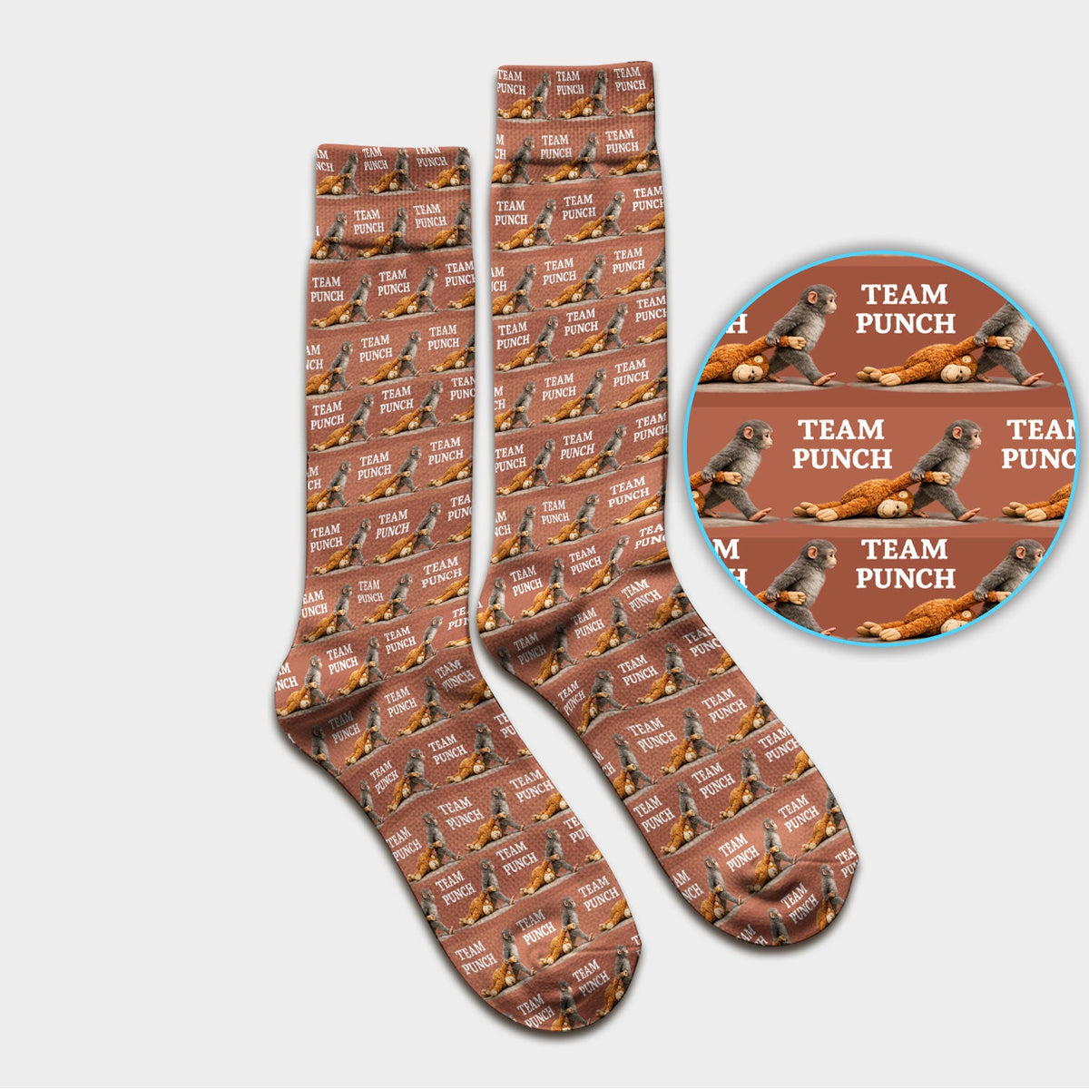 Team Punch Playful Monkey Nurse Socks