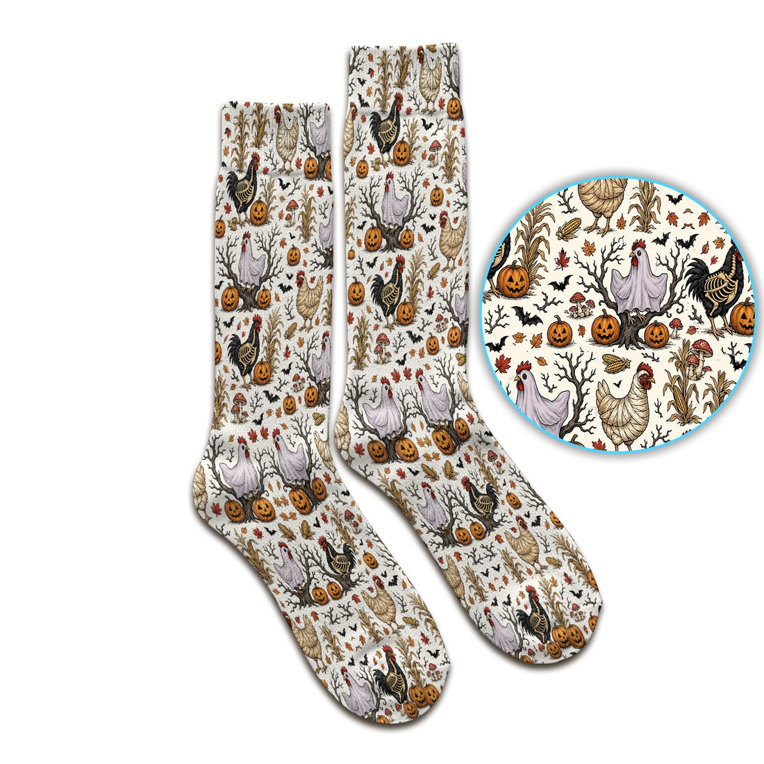 Skeleton Chickens Nurse Socks - Halloween Gift