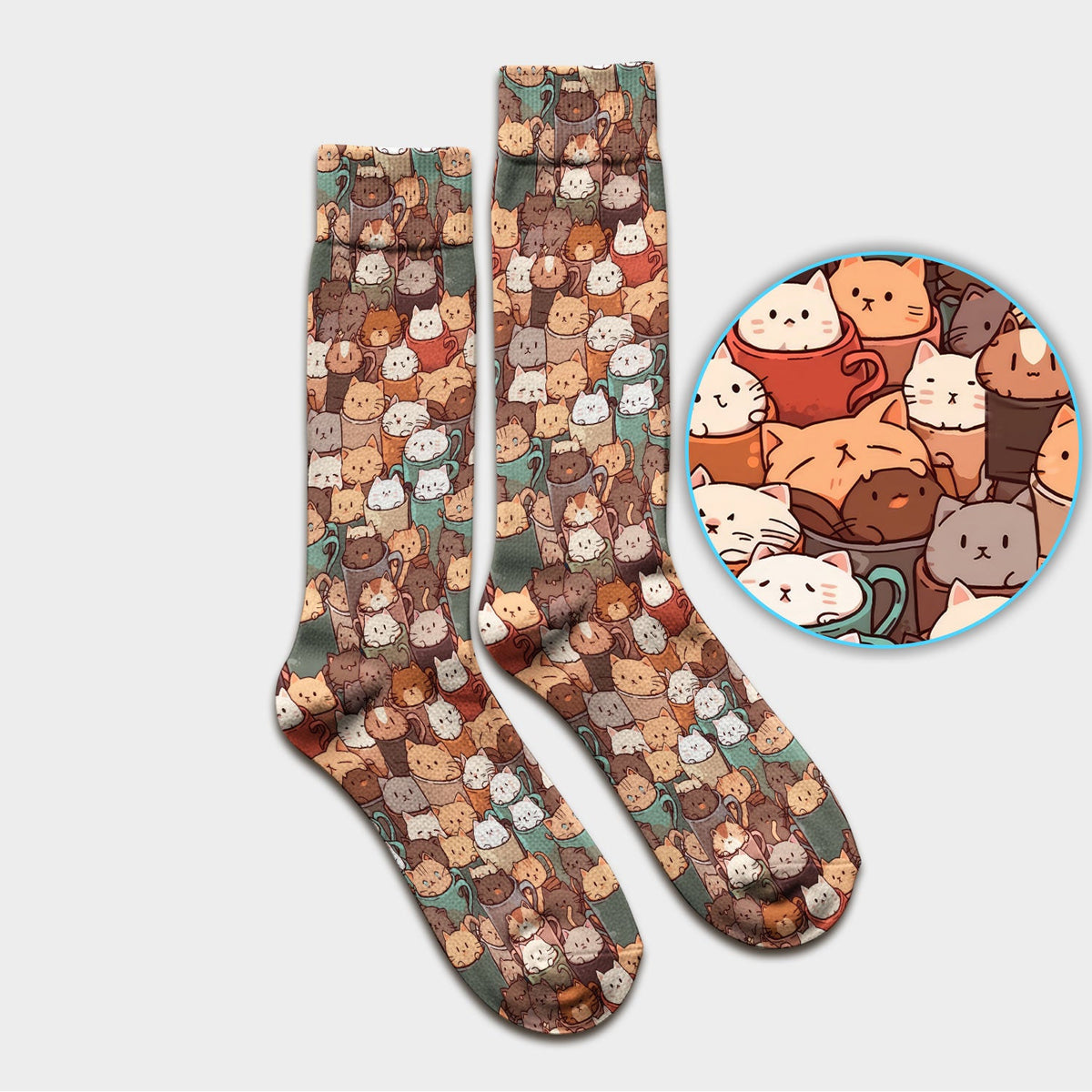 Kittens in Mug Nurse Socks