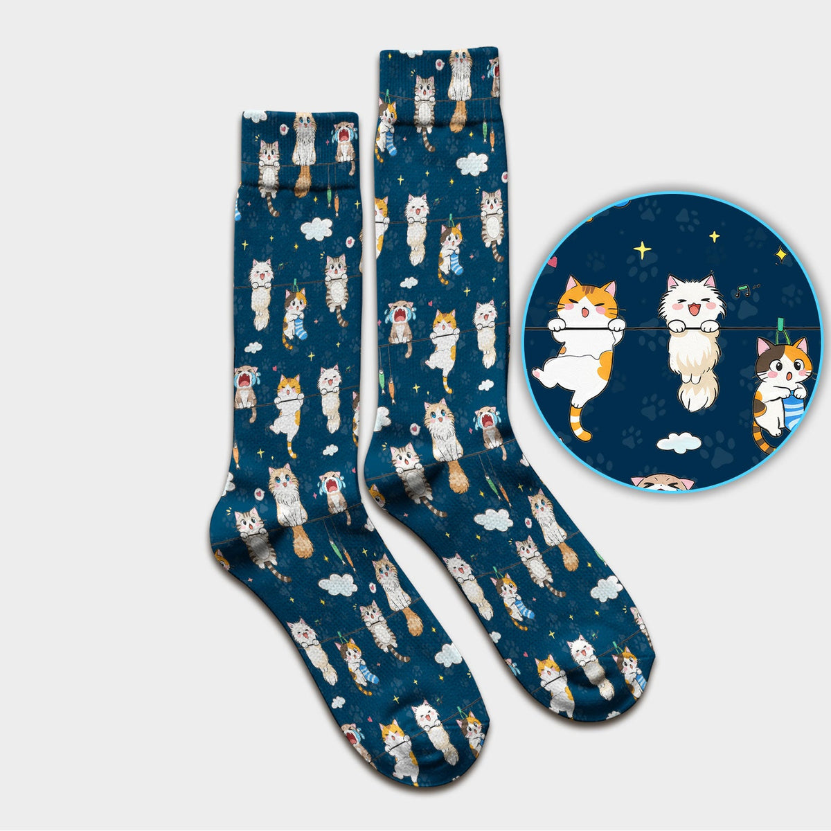 Cats With Cute Expressions Nurse Socks