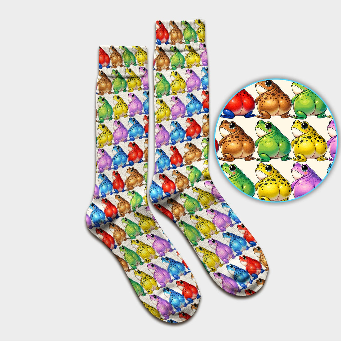 Colorful Frogs Nurse Socks