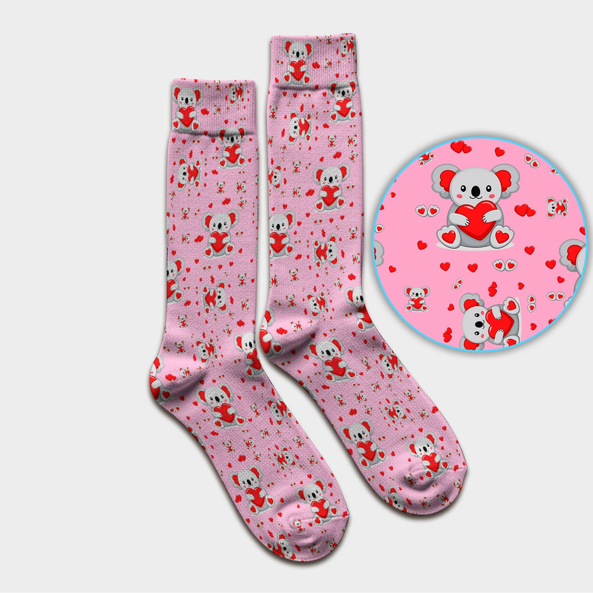 Valentine Koala Heart Nurse Socks