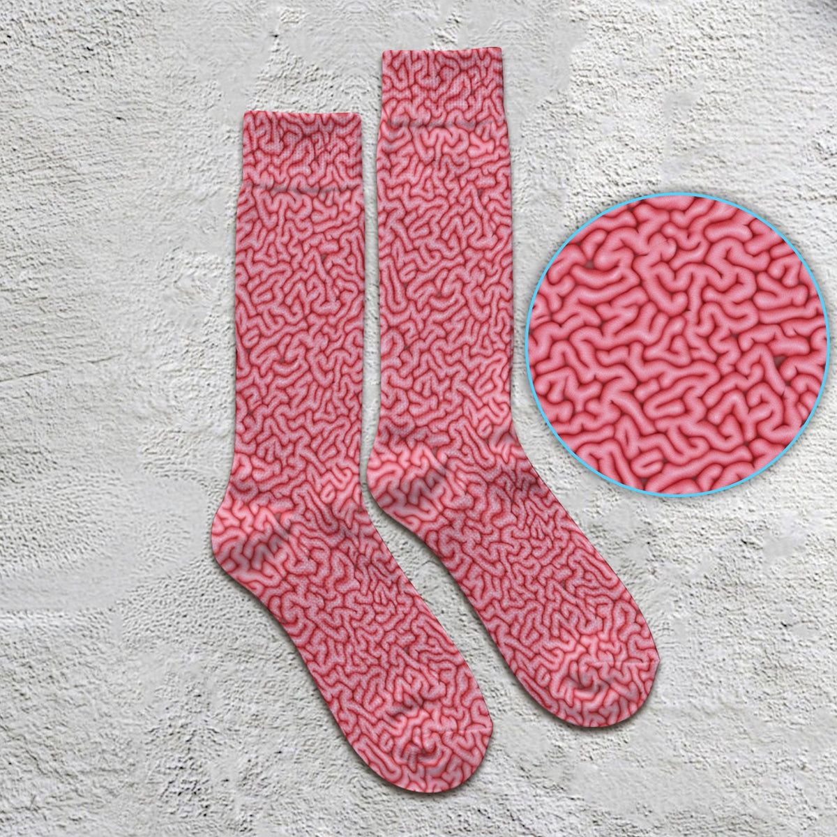 Pink Brain Anatomy Nurse Socks