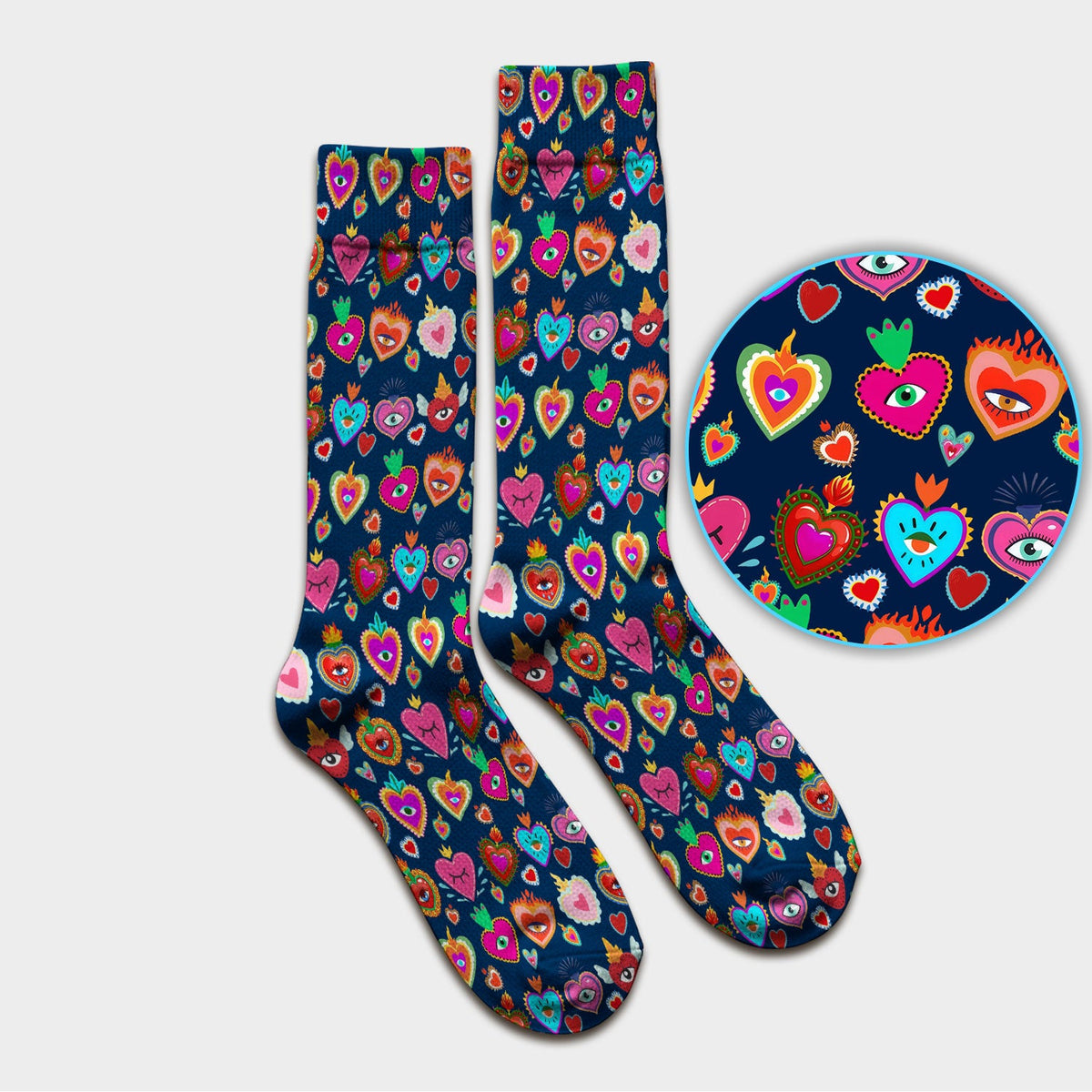 Valentine Colorful Sacred Heart Nurse Socks