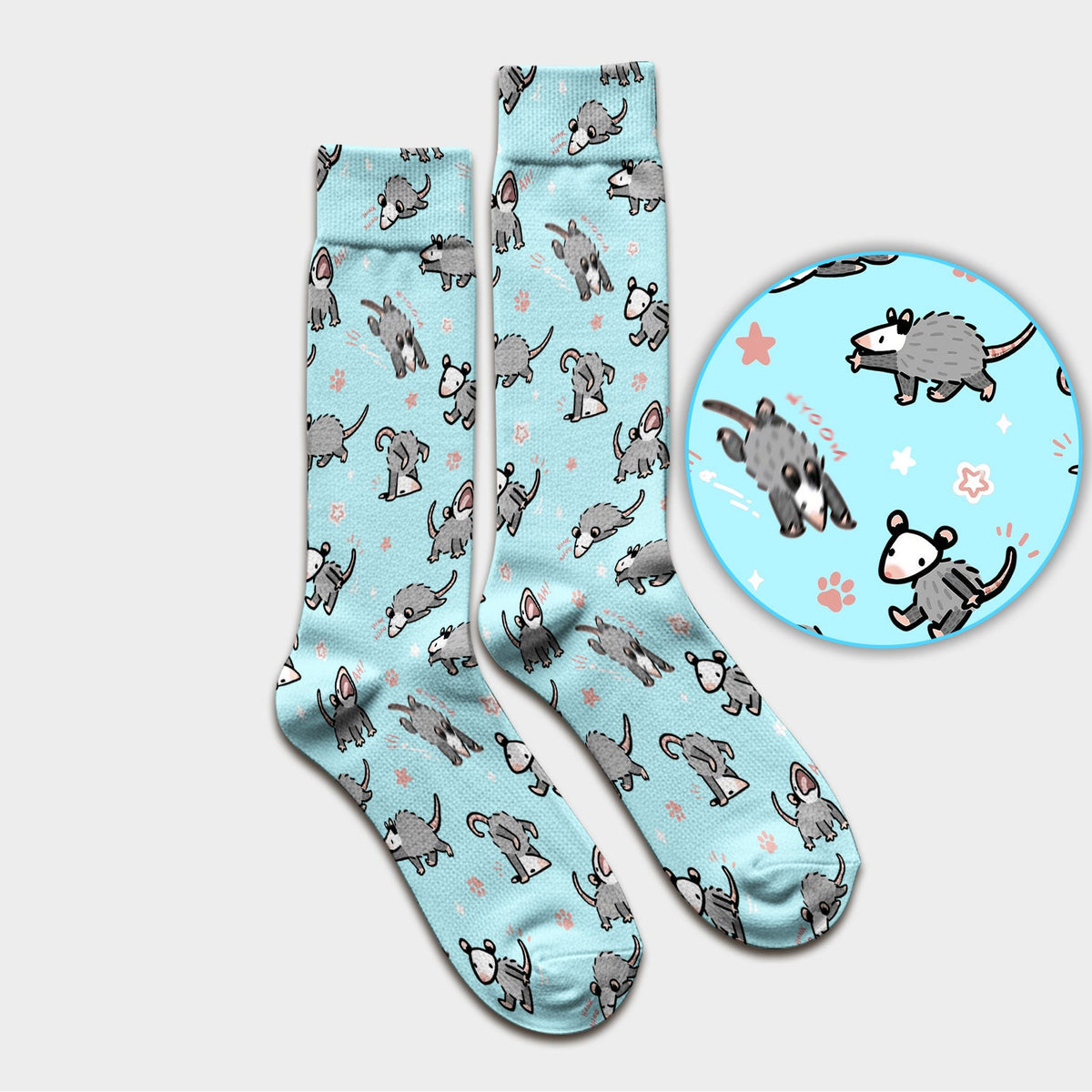 Cartoon Opossum Nurse Socks
