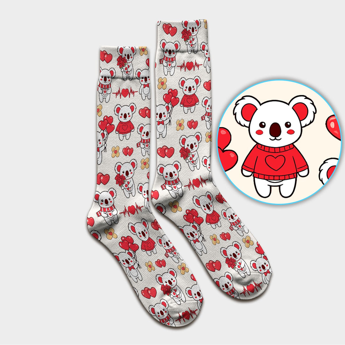 Sweet Koala Socks - Valentines Day Gift For Nurse