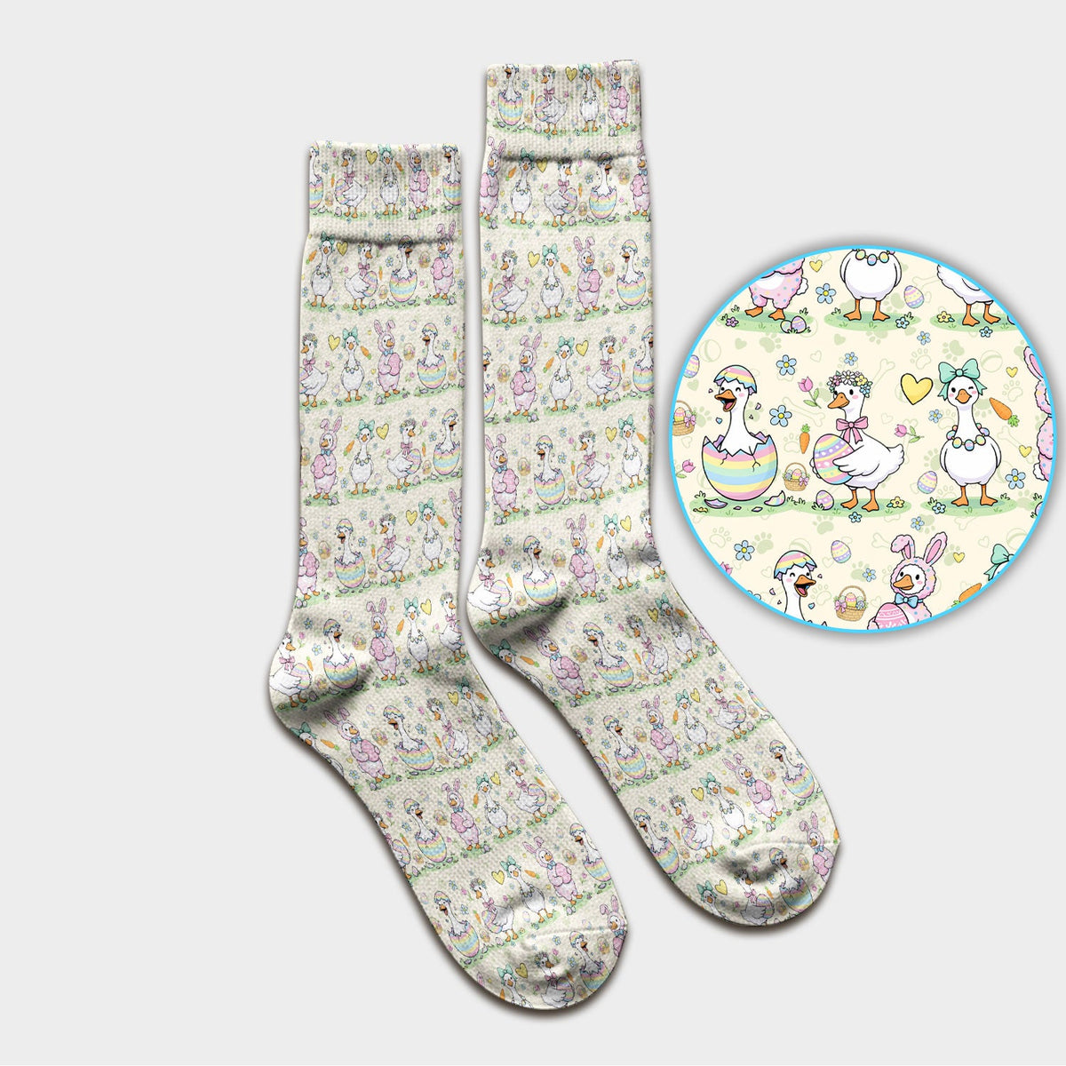 Goose Bunny Egg Nurse Socks - Easter Gift