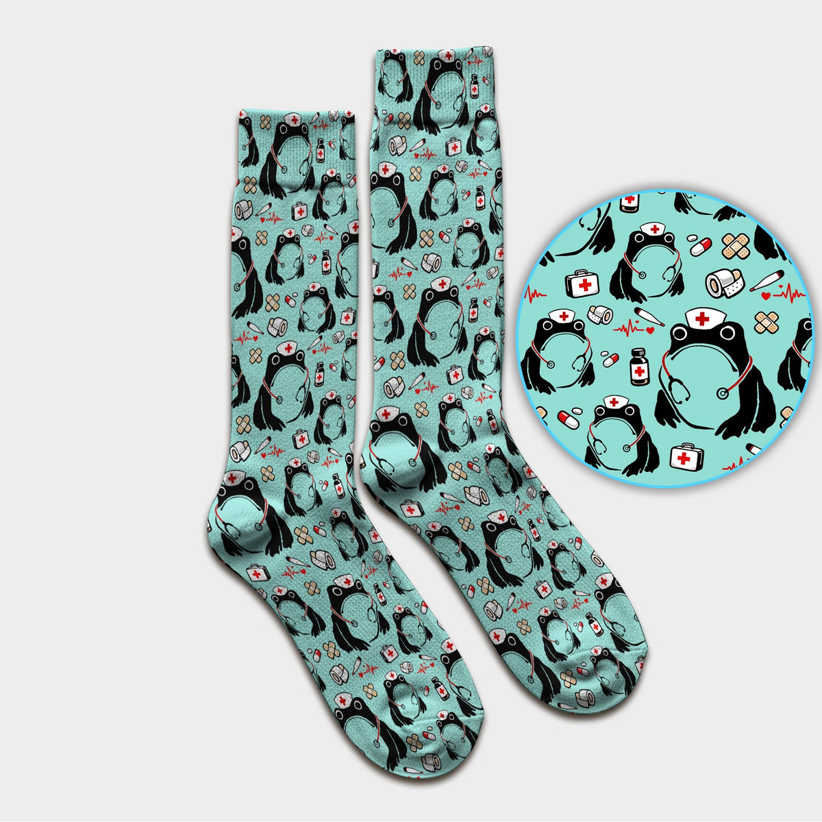 Frog Medical Nurse Socks