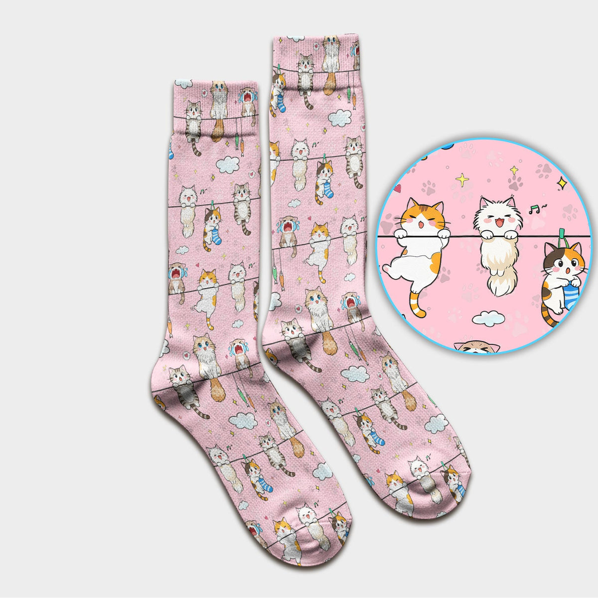Cats With Cute Expressions Nurse Socks