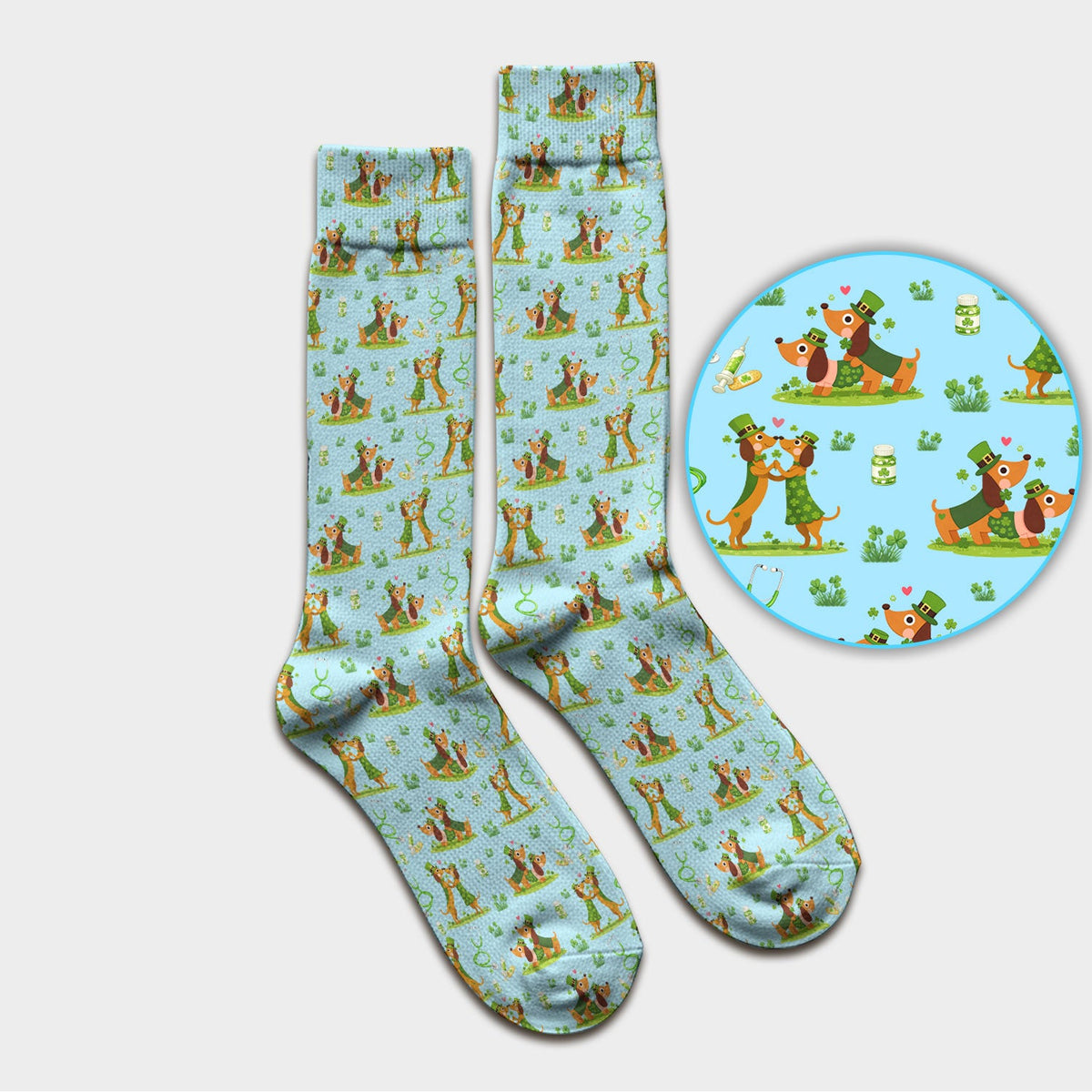 Valentine Dog Nurse Heart Socks