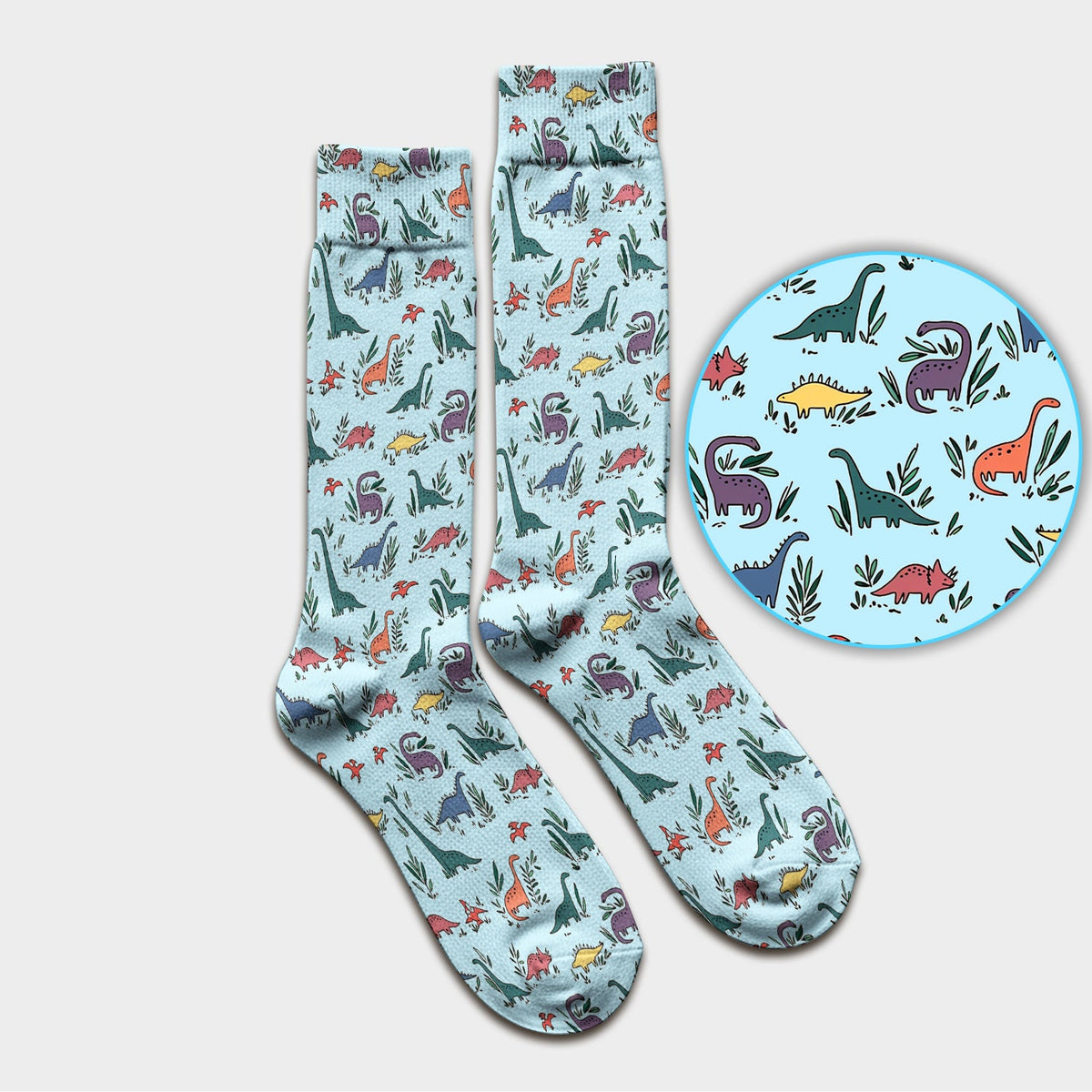 Dinosaur Leafy Garden Nurse Socks