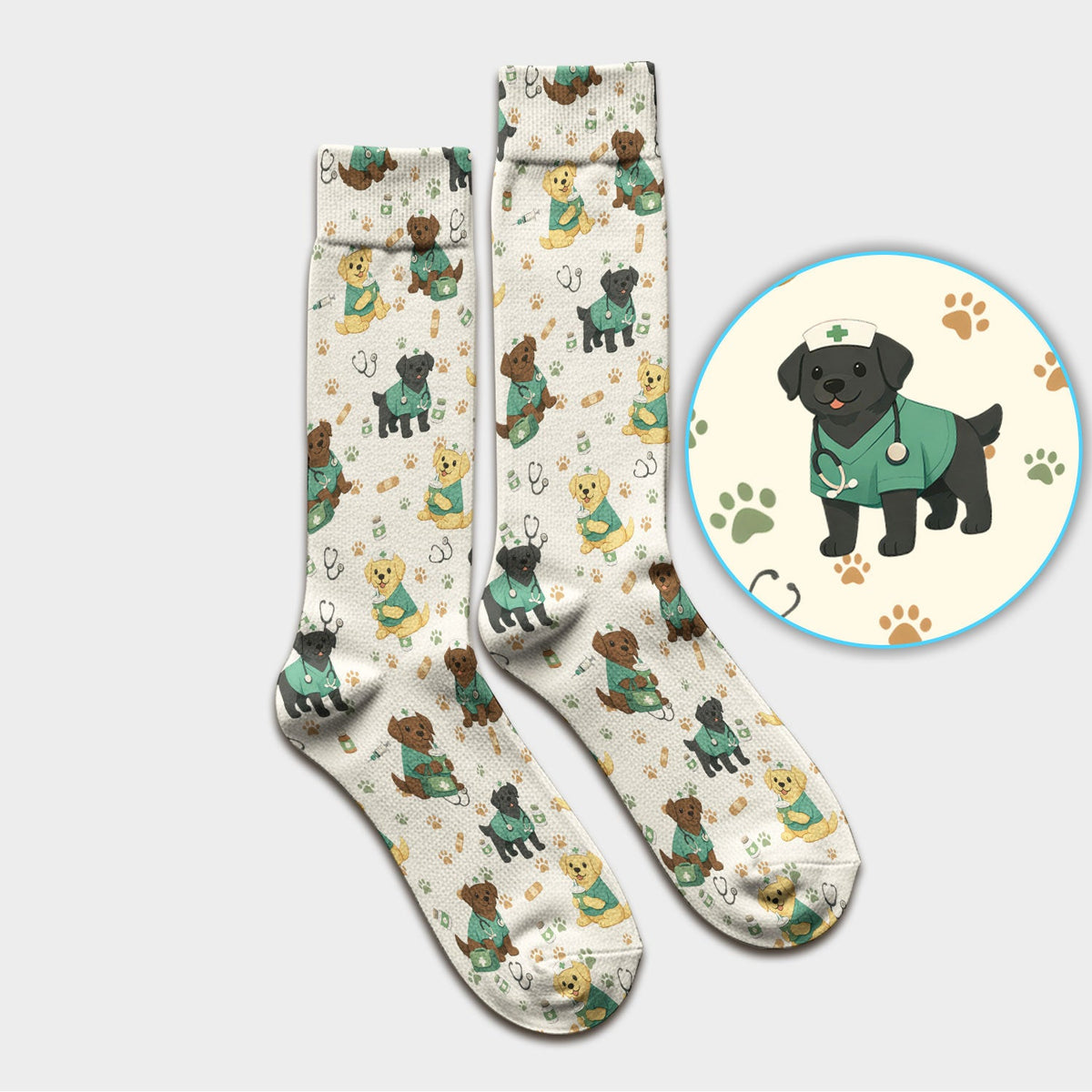 Labrador Retriever Nurse Socks