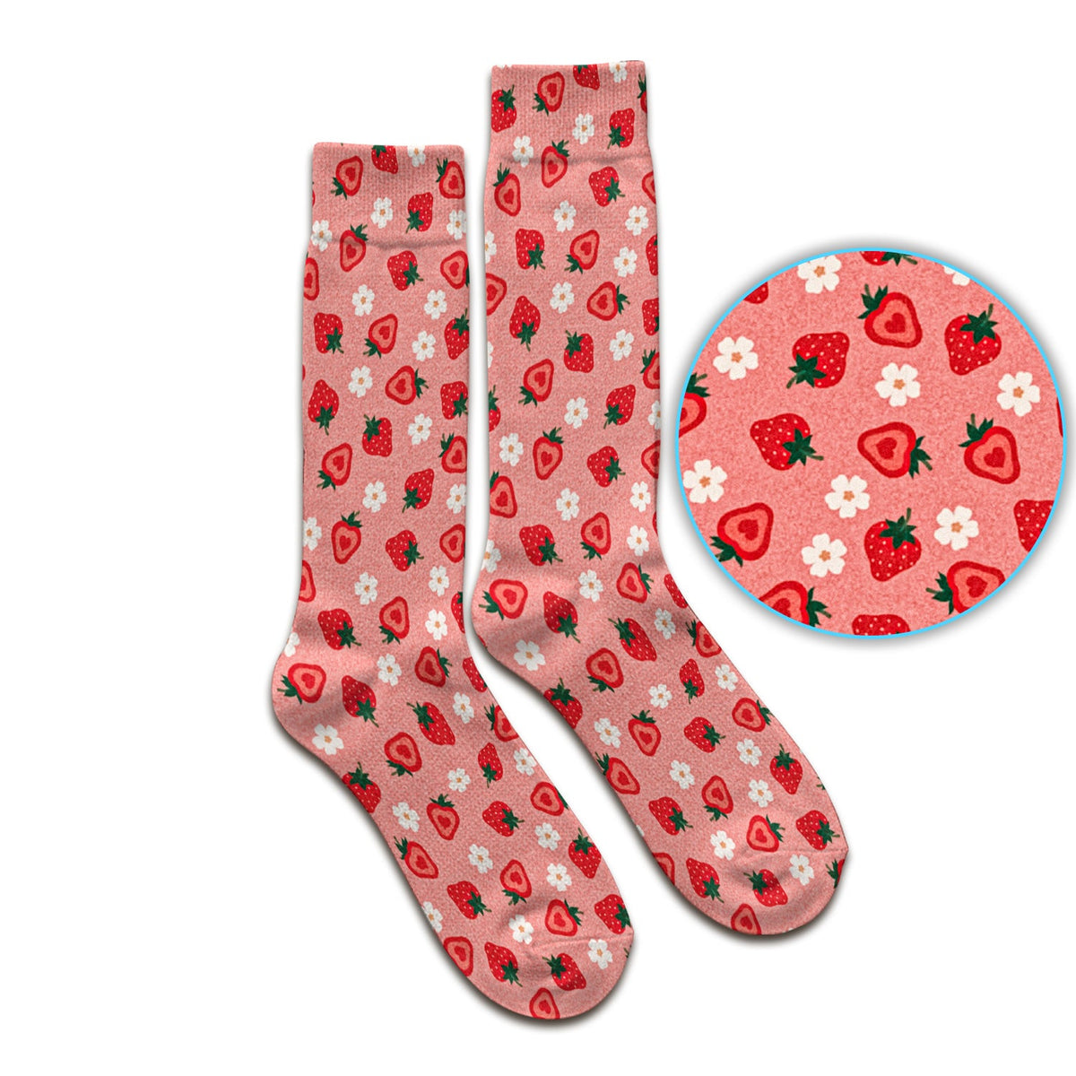 Sweet Strawberry Blossom Nurse Socks