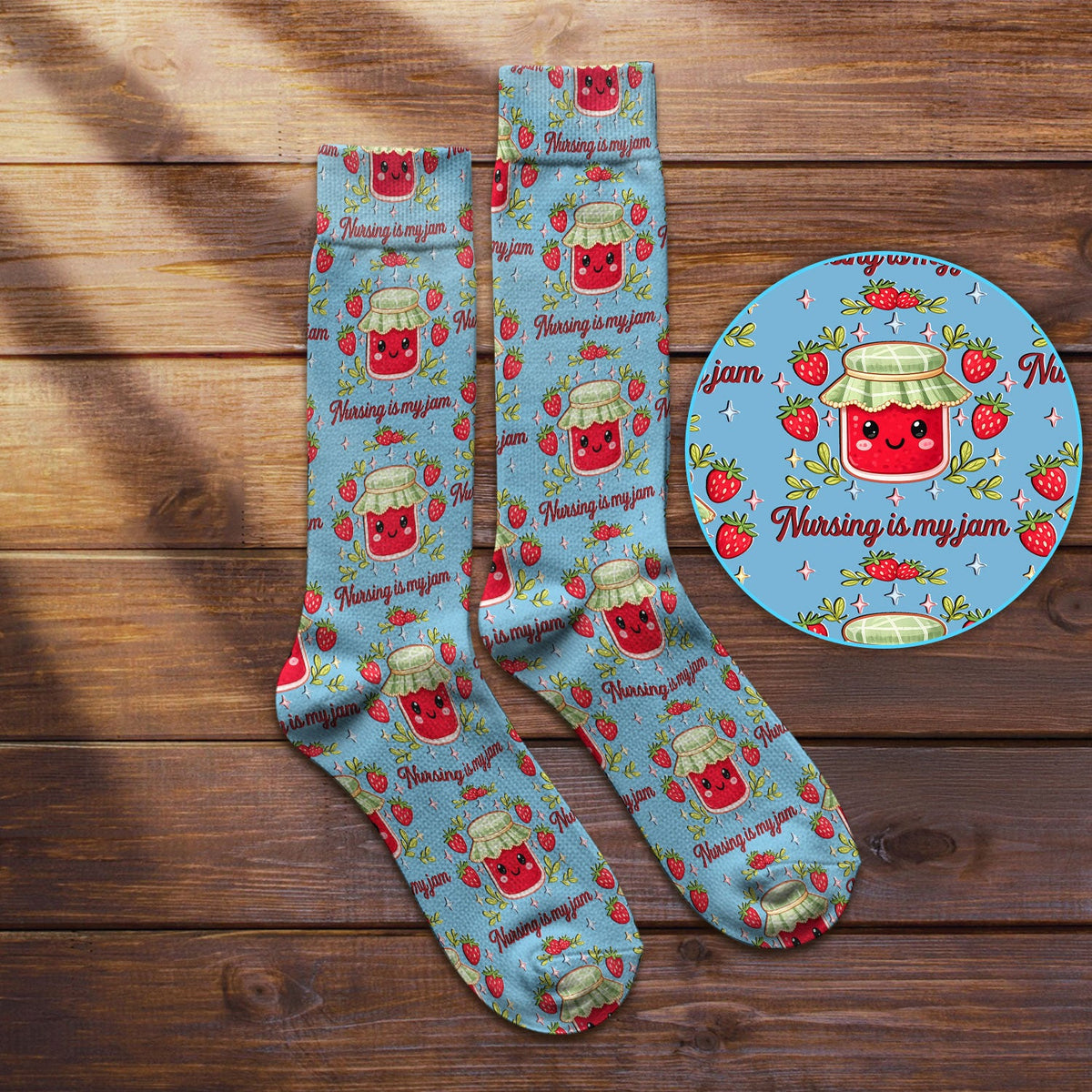 Strawberry Jam Nurse Socks