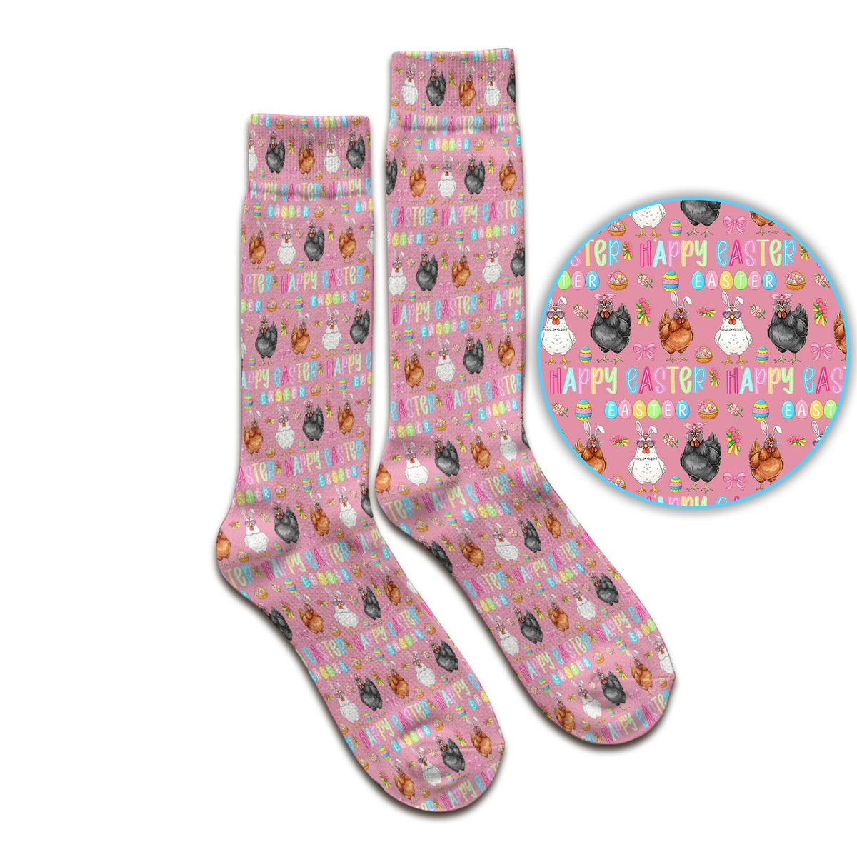 Bunny Eggs Adult Nurse Socks - Easter Gift