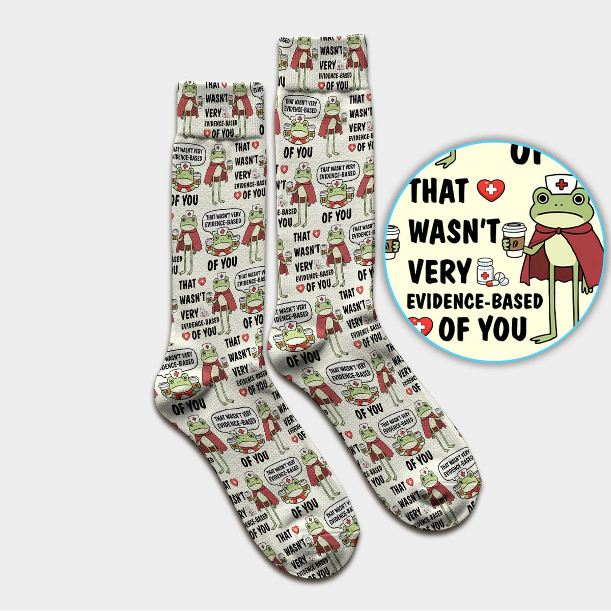 Frog Quote Nurse Socks