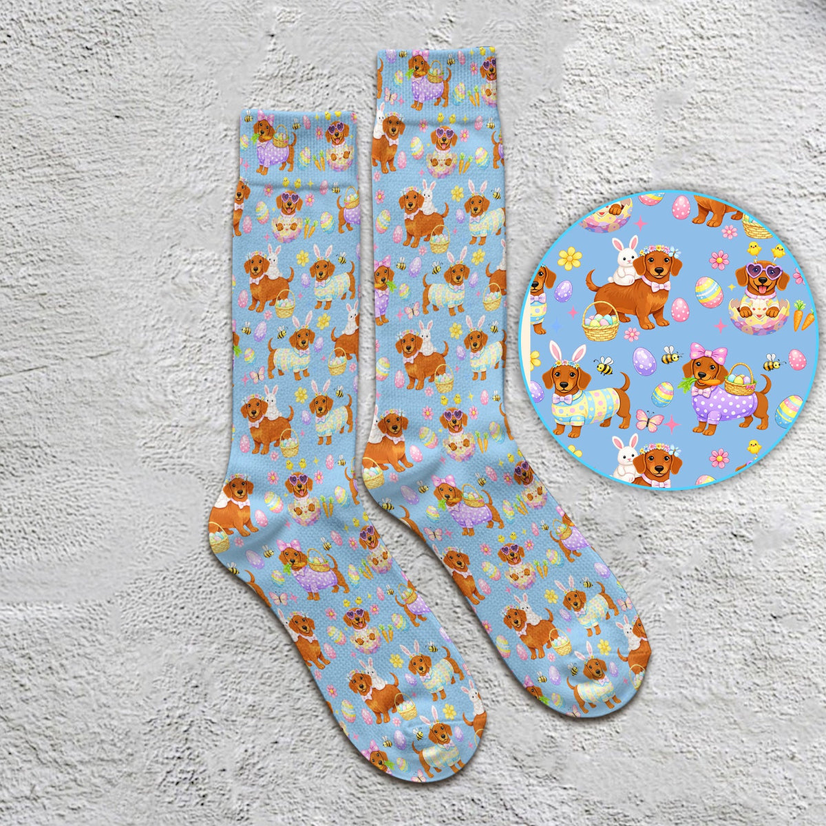 Easter Dachshund Nurse Socks
