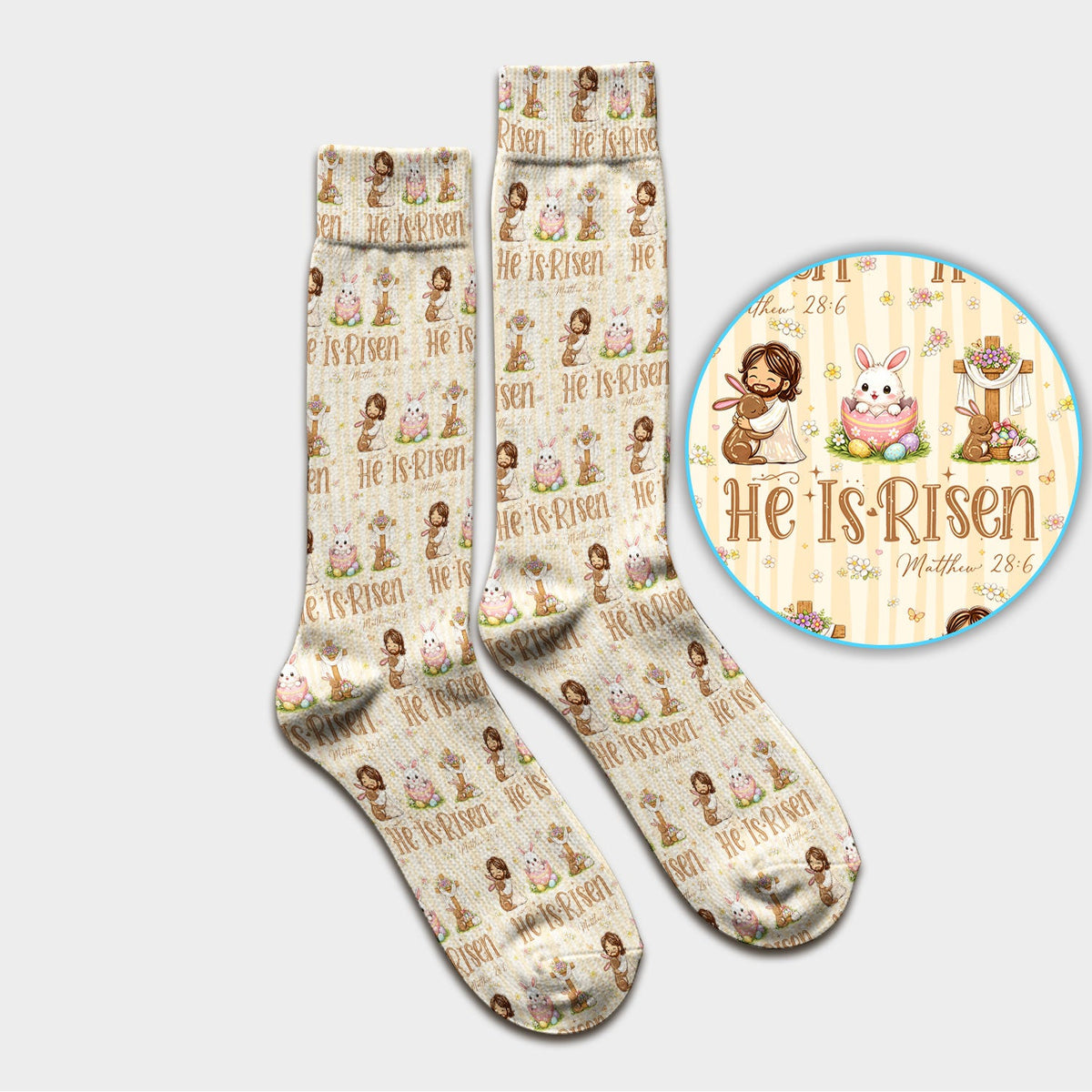 Risen Jesus Nurse Socks - Easter Gift