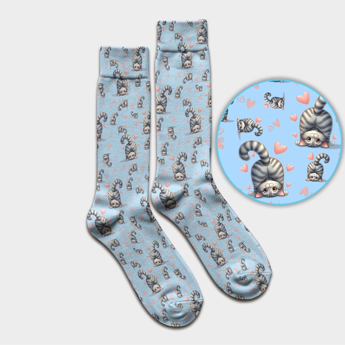 Valentine Cute Cat Heart Nurse Socks