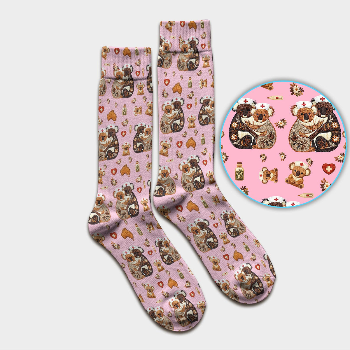 Koala Nurse Socks - Valentines Day Gift
