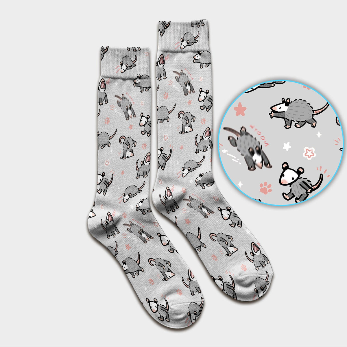 Cartoon Opossum Nurse Socks