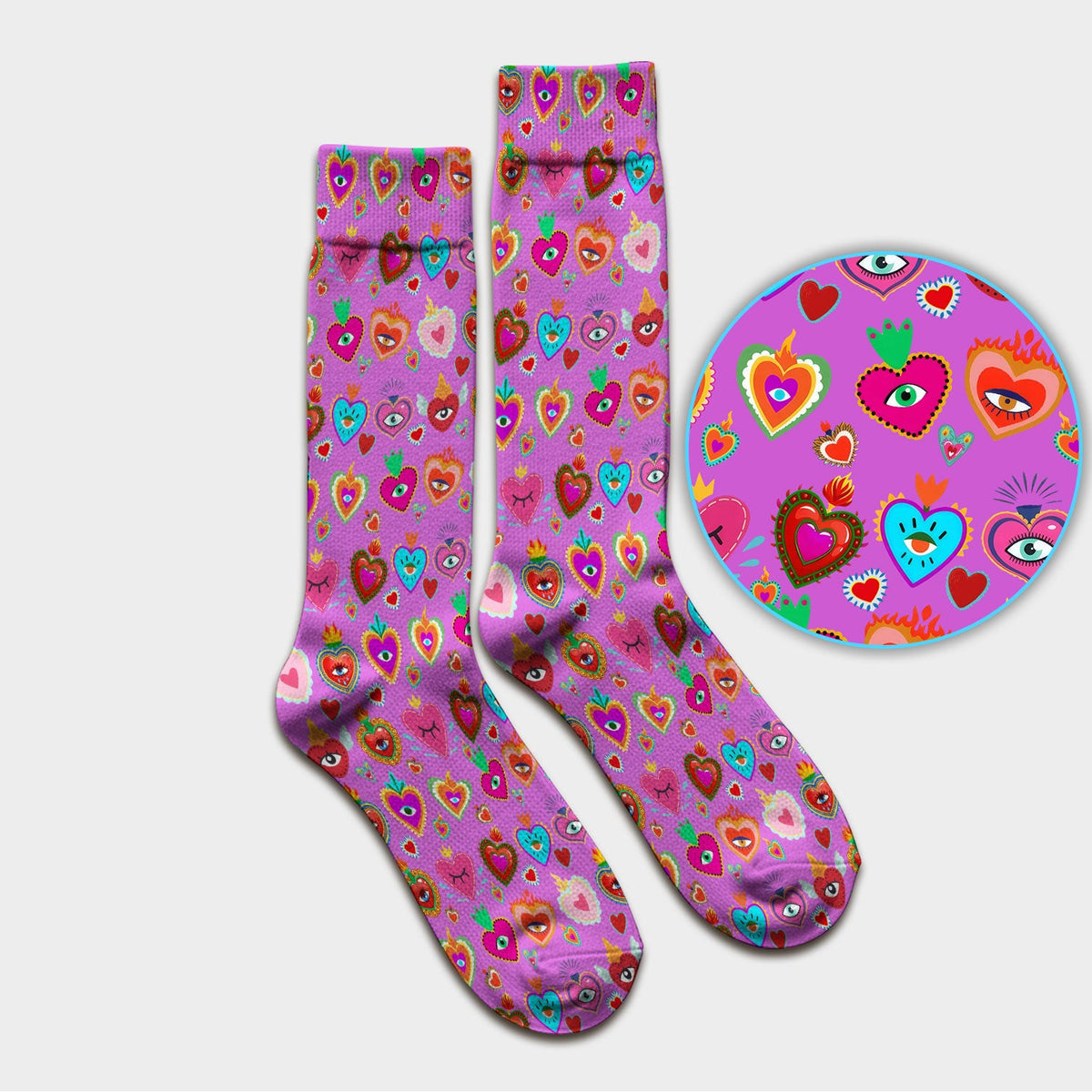 Valentine Colorful Sacred Heart Nurse Socks