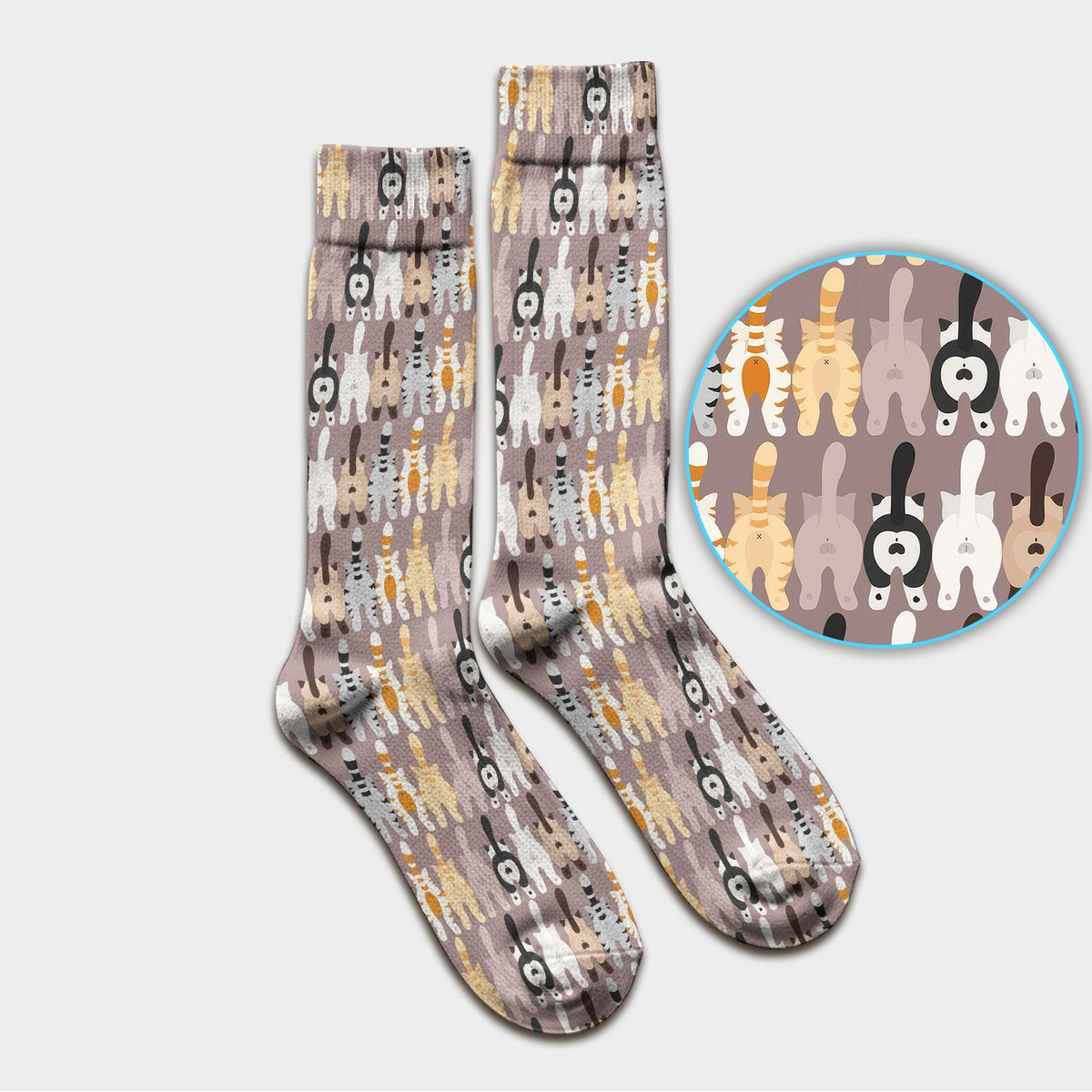 Funny Cat Butt Nurse Socks