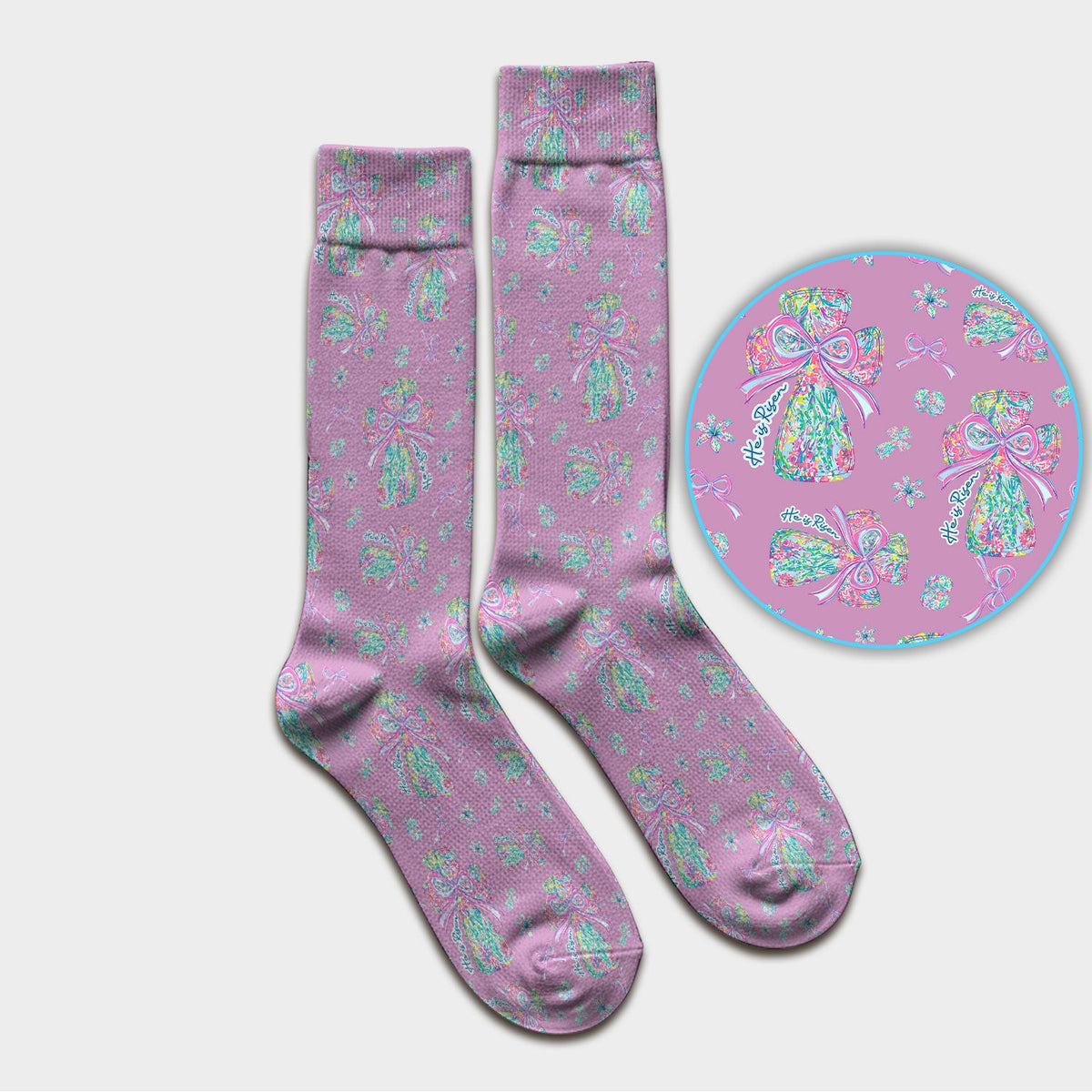 Colorful Bow Nurse Socks