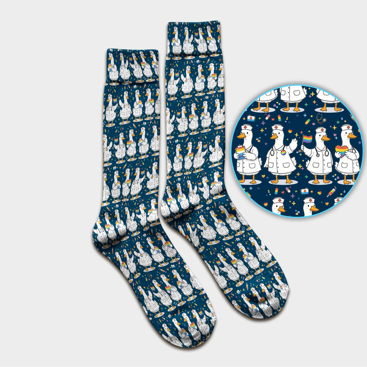Duck Pride Nurse Socks