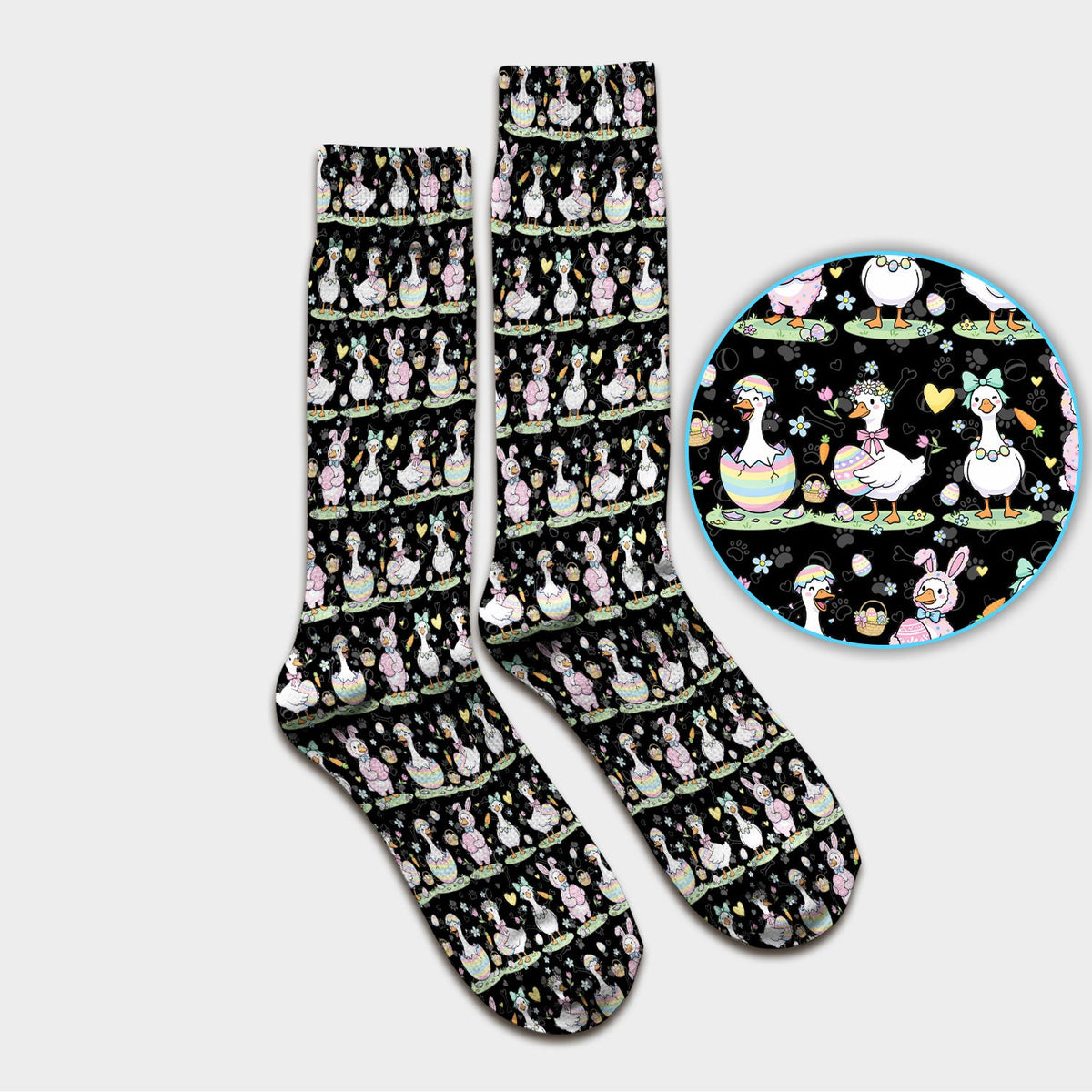 Goose Bunny Egg Nurse Socks - Easter Gift