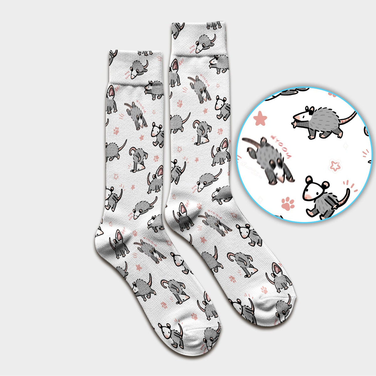 Cartoon Opossum Nurse Socks