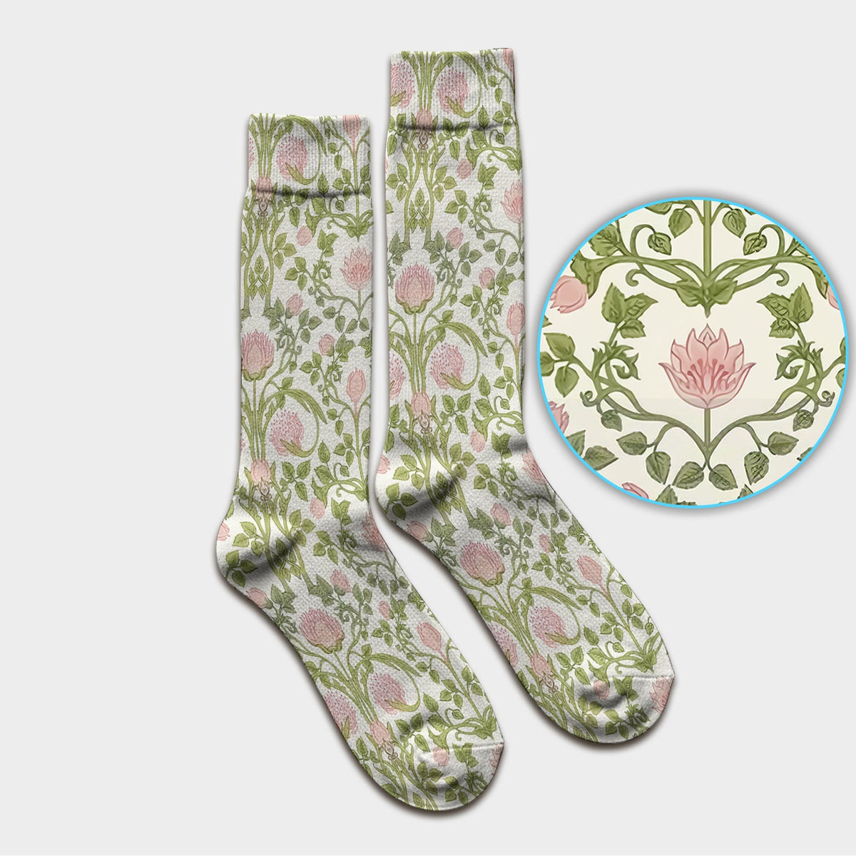 Personalized Cat Floral Nurse Socks
