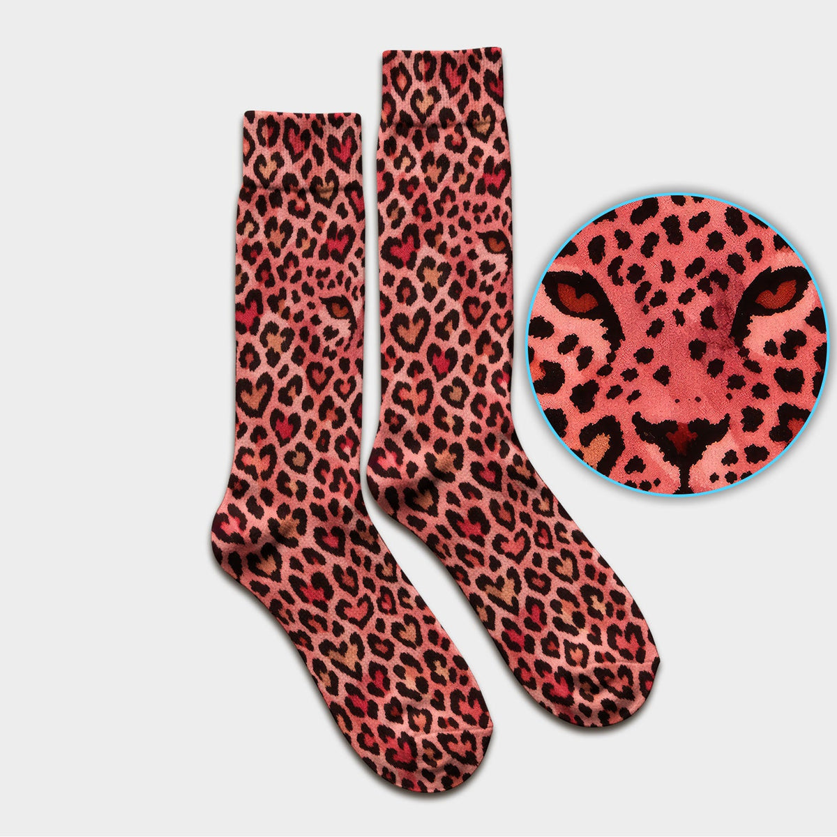 Leopard Pink Nurse Socks