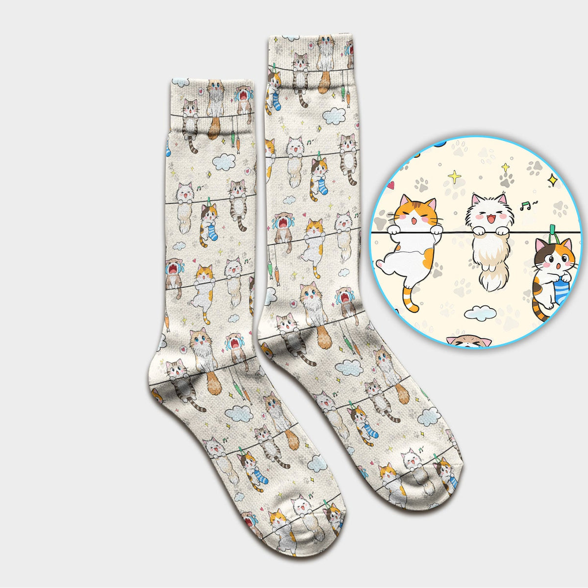 Cats With Cute Expressions Nurse Socks